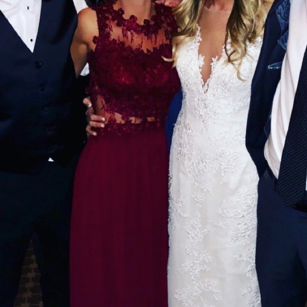 Red long dress